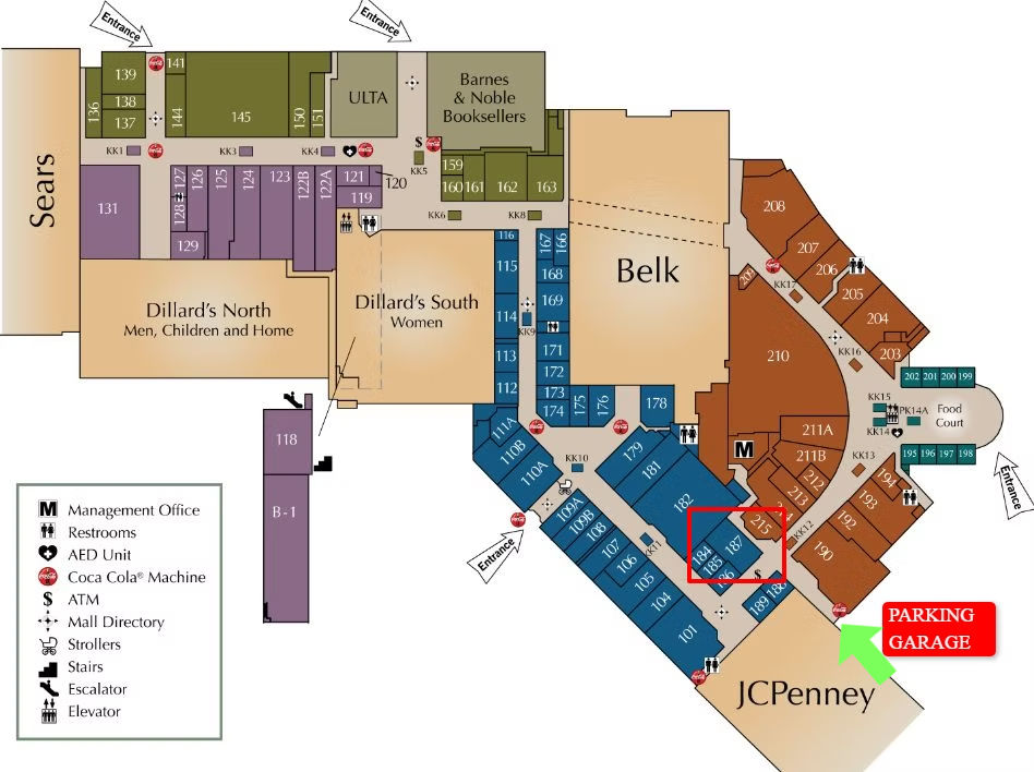 Directions to Reflect Vision Care Asheville Mall