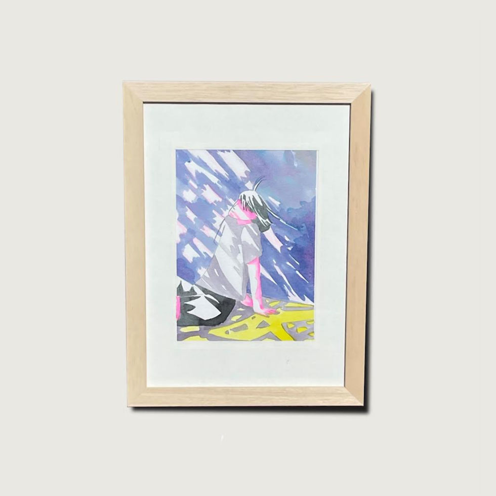 «À l’ombre » peinture, dessin original