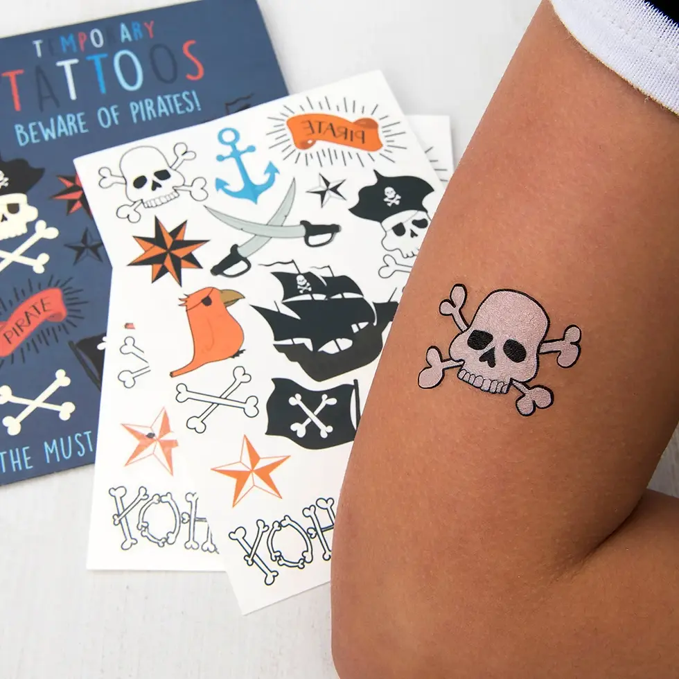 Temporary tattoos - Beware of the Pirates