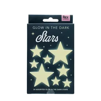 Glow in the dark stick-on shapes (box of 24) - Stars