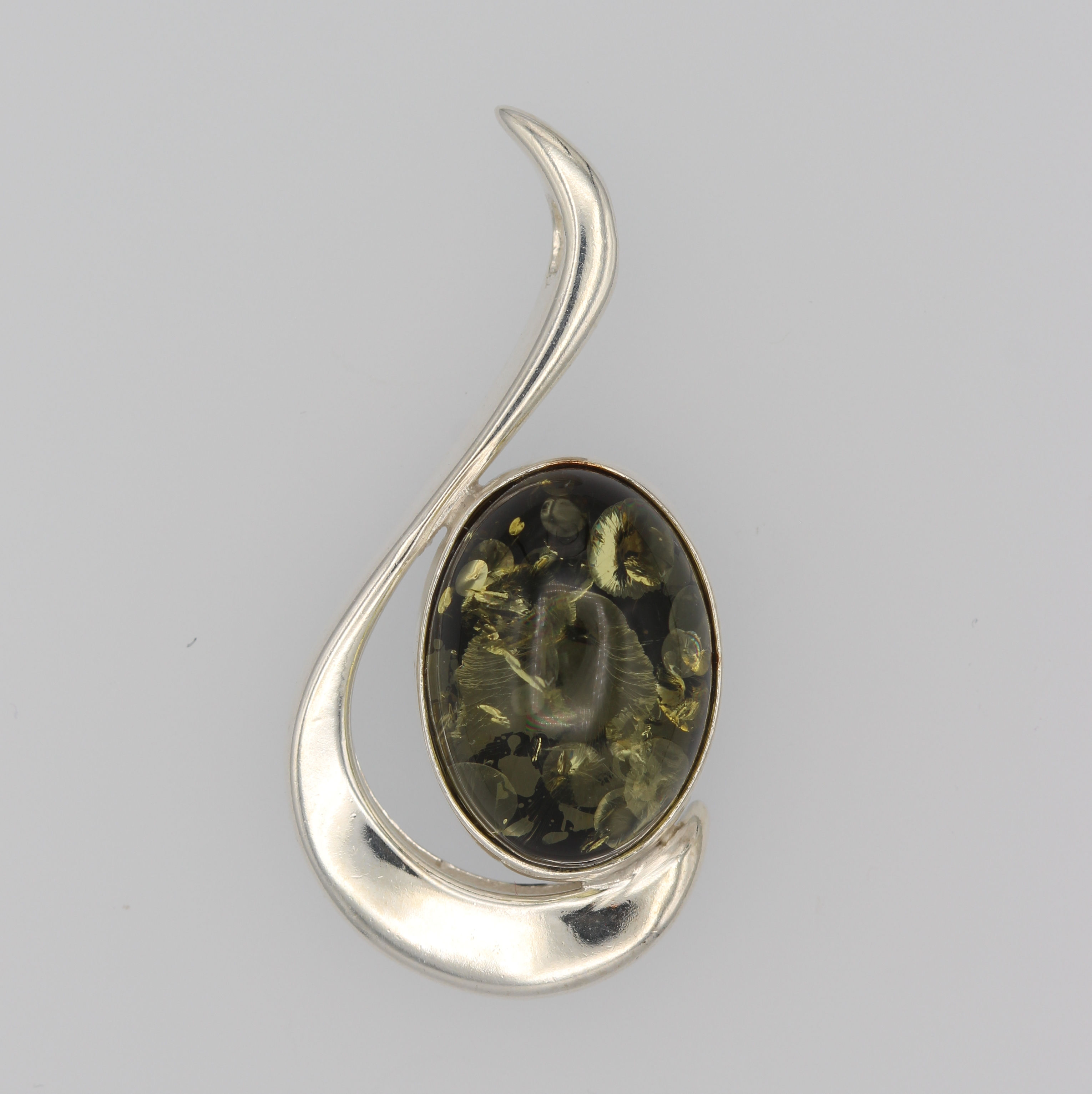 Green Amber Pendant