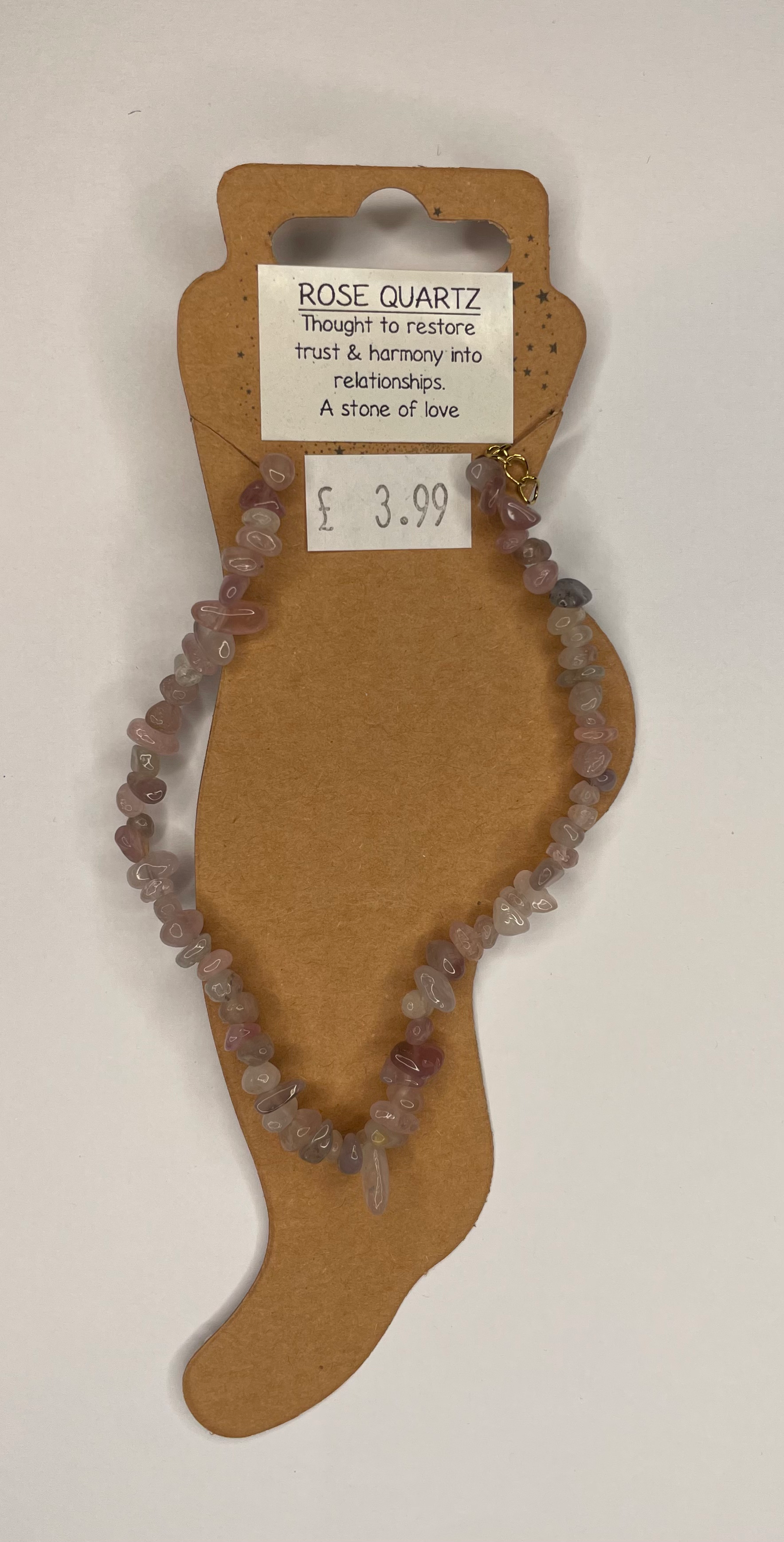 Rose Quartz Beaded Anklet