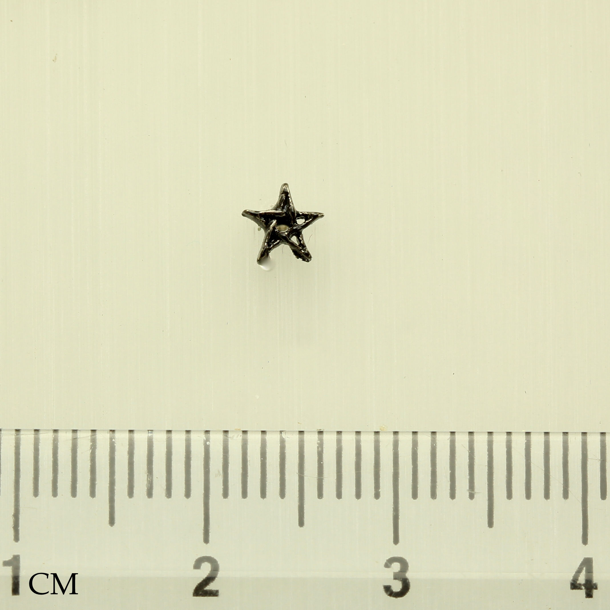 Tiny Black Pentacle Stud