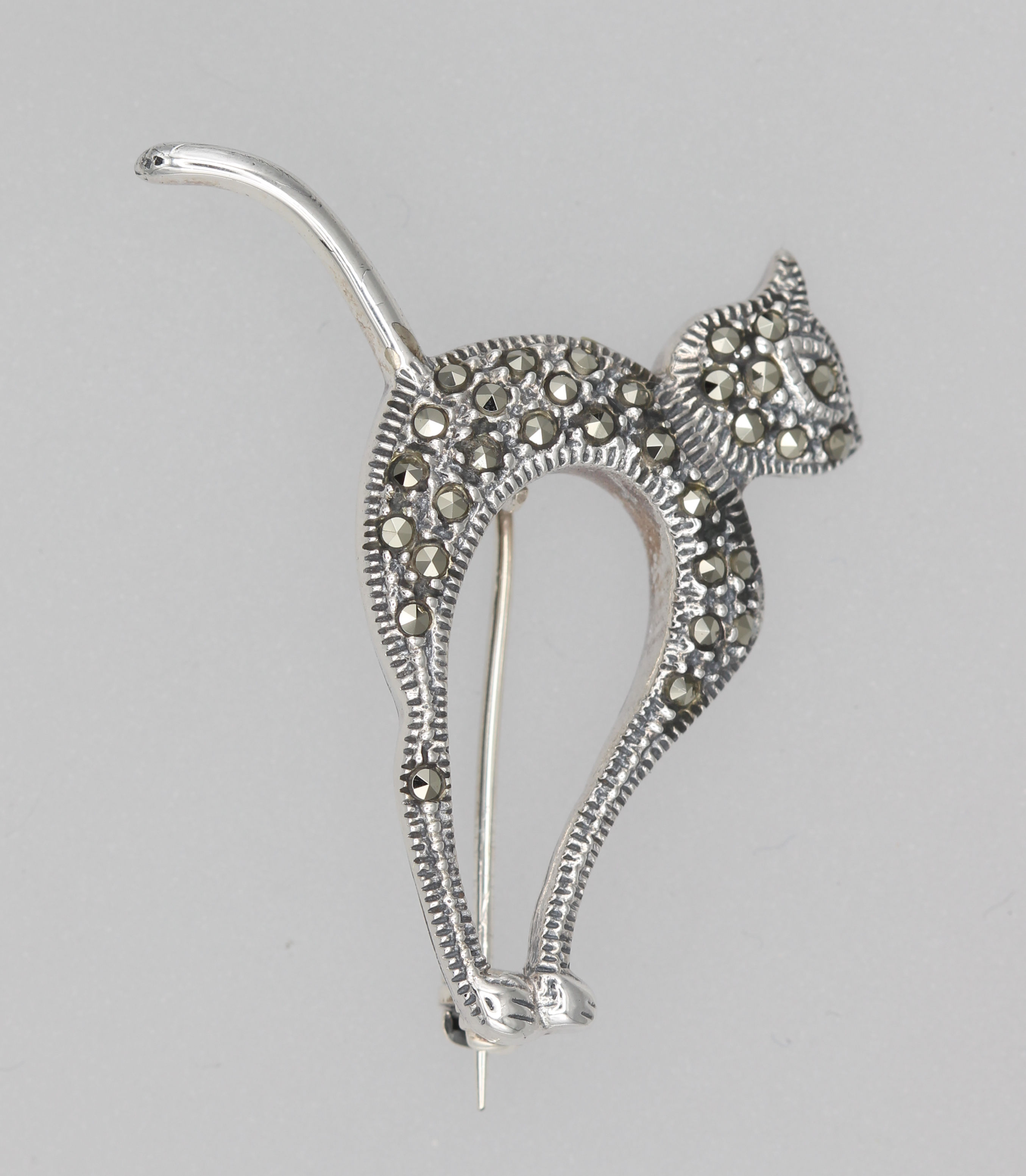 Marcasite Cat Brooch