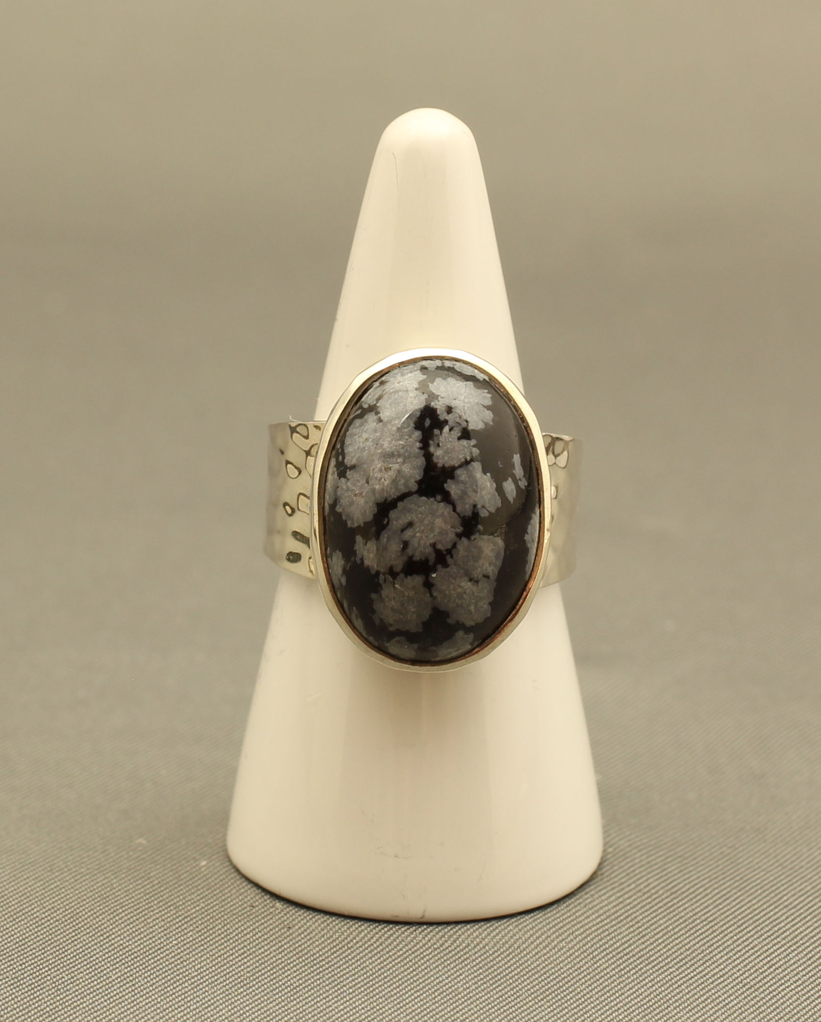 Snowflake Obsidian Ring