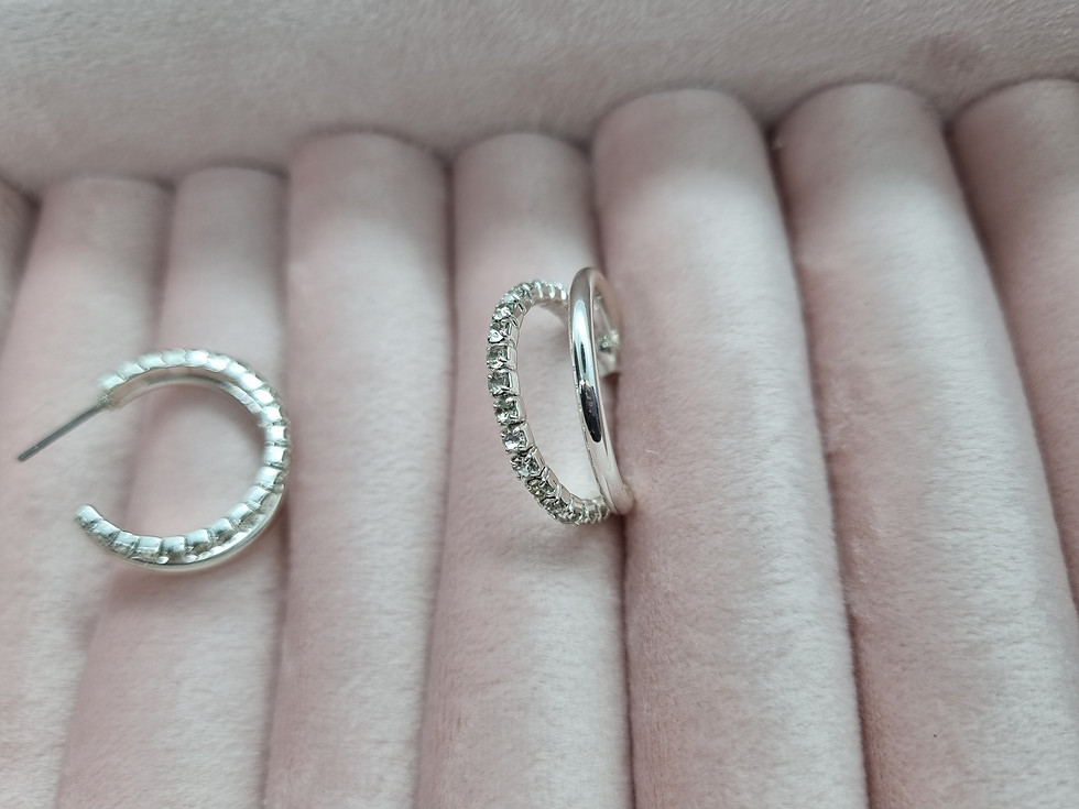 Miniature : Boucle d'oreilles argentées 