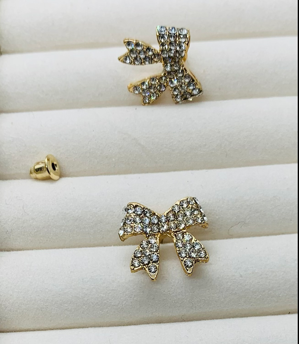 Miniature : Boucles d’oreilles doré à strass 