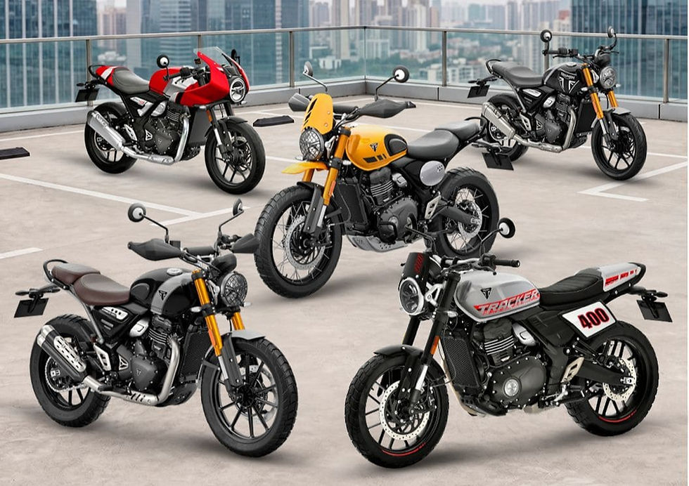 Triumph amplia família 400 no Brasil com duas novidades e agora oferece cinco opções de média cilindrada