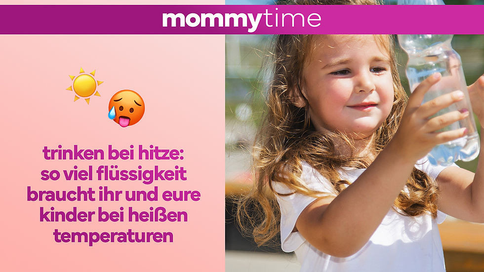 Trinken bei Hitze: So viel Flüssigkeit braucht ihr und eure Kinder bei heißen Temperaturen