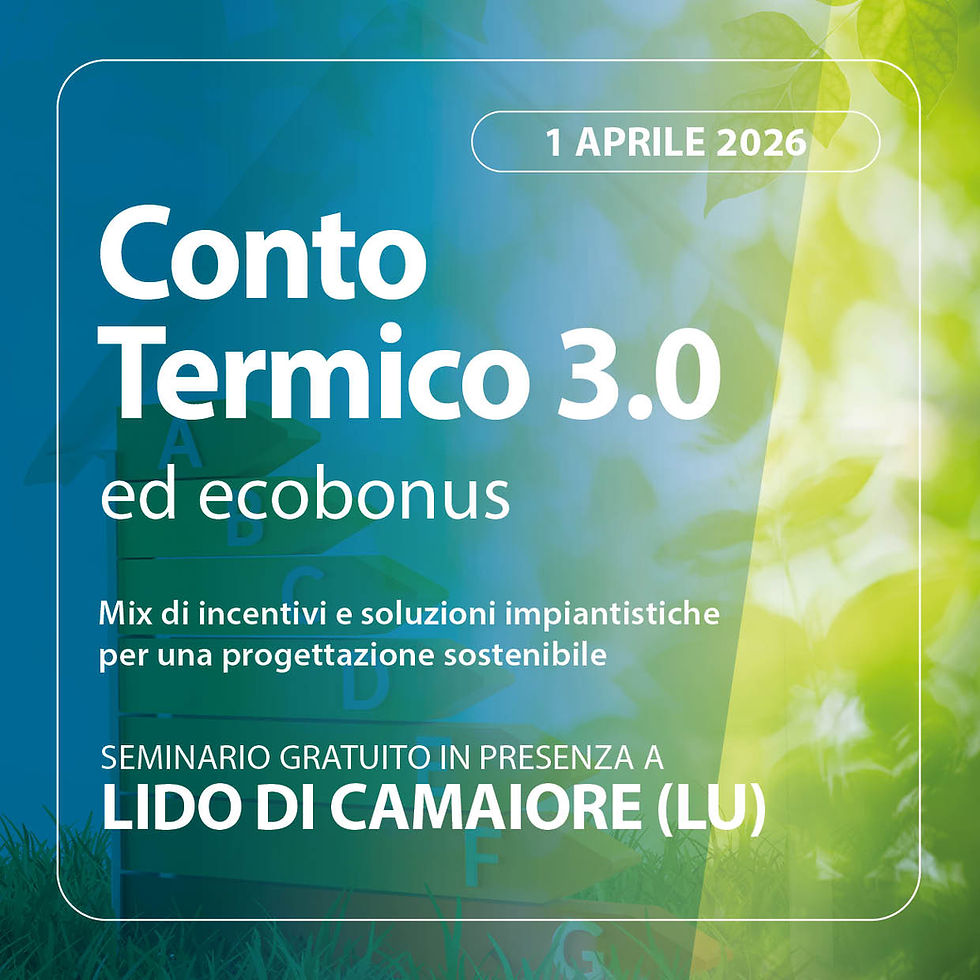 LIDO DI CAMAIORE (LU) | CONTO TERMICO 3.0 ED ECOBONUS - Mix di incentivi e soluzioni impiantistiche