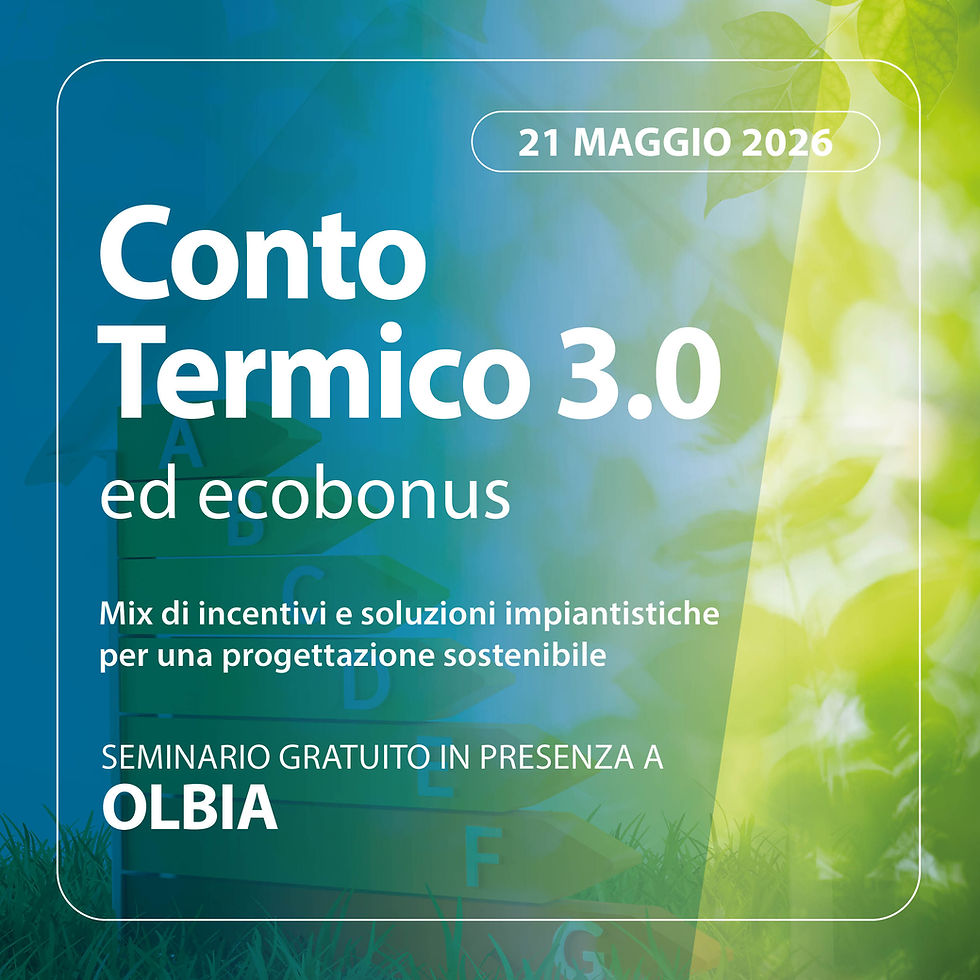 OLBIA | CONTO TERMICO 3.0 ED ECOBONUS - Mix di incentivi e soluzioni impiantistiche