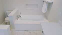 White Bathroom + Tub