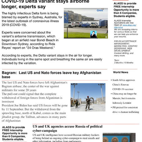 ALAGS E-NEWSPAPER | 5th July 2021