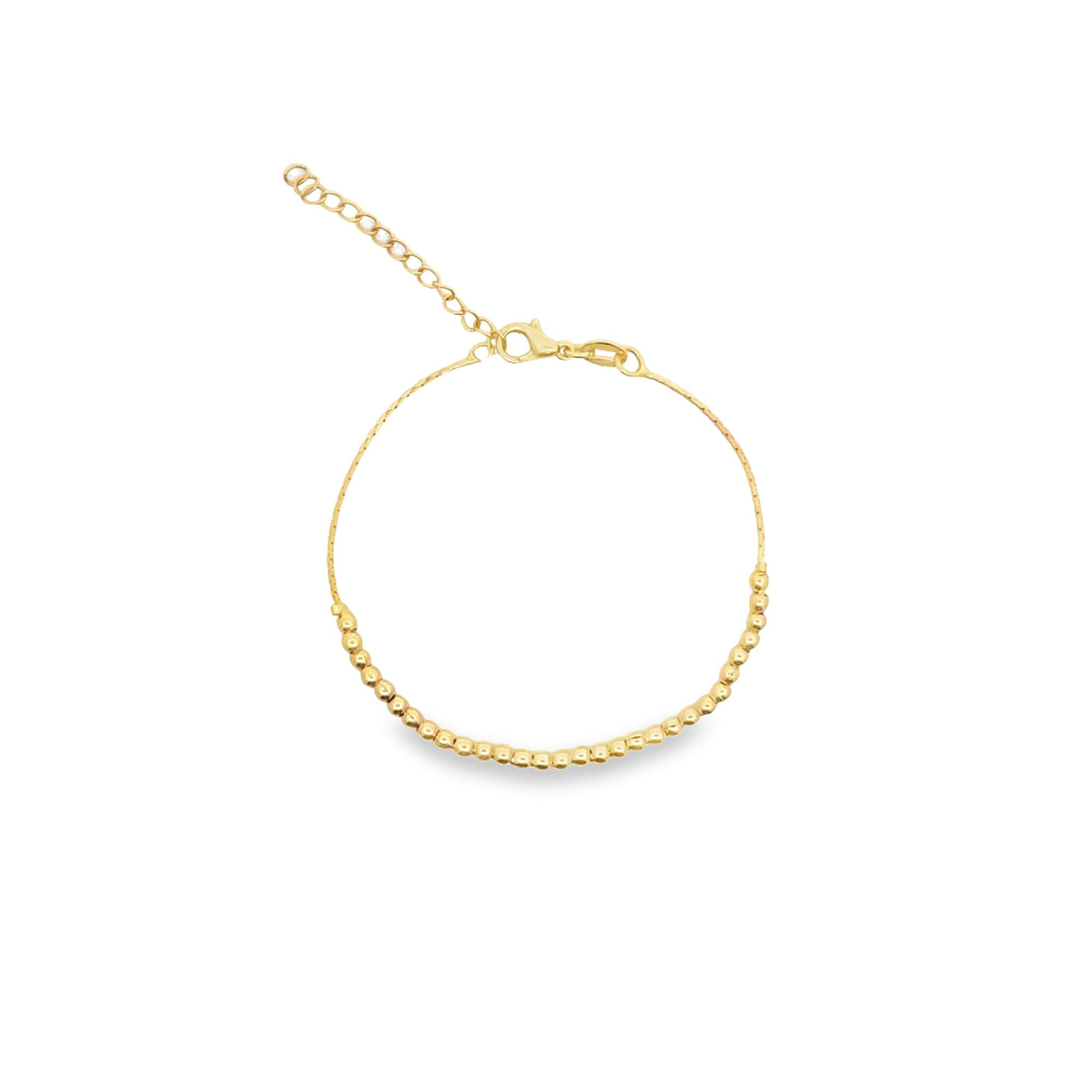 Gold Bead Designed Chain Bracelet (I195)