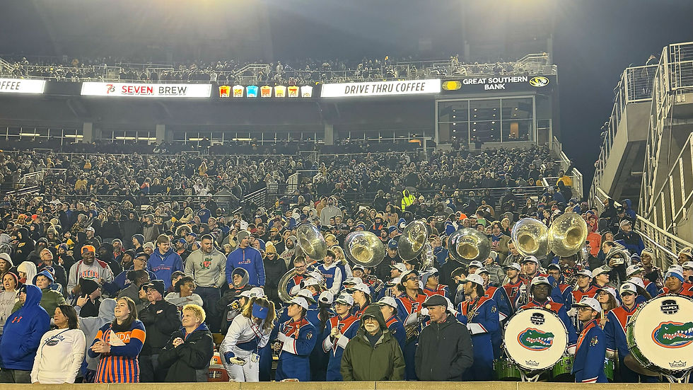 A college football bands in the stands