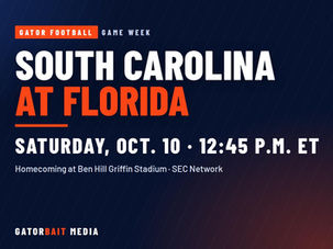 Homecoming Test: No. 16 Florida Hosts South Carolina Saturday at 12:45 p.m.