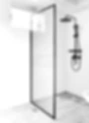 aluminium frame shower door installation