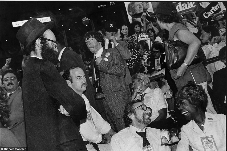 Rally the troops- A moment is captured at a political convention for Jimmy Carter and Walter Mondale