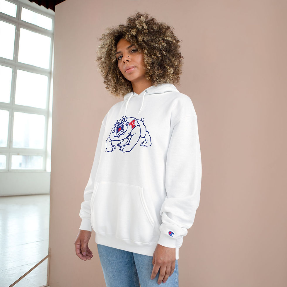 Thumbnail: Bulldogs V Vintage Champion Hoodie — Retro College Logo Pullover