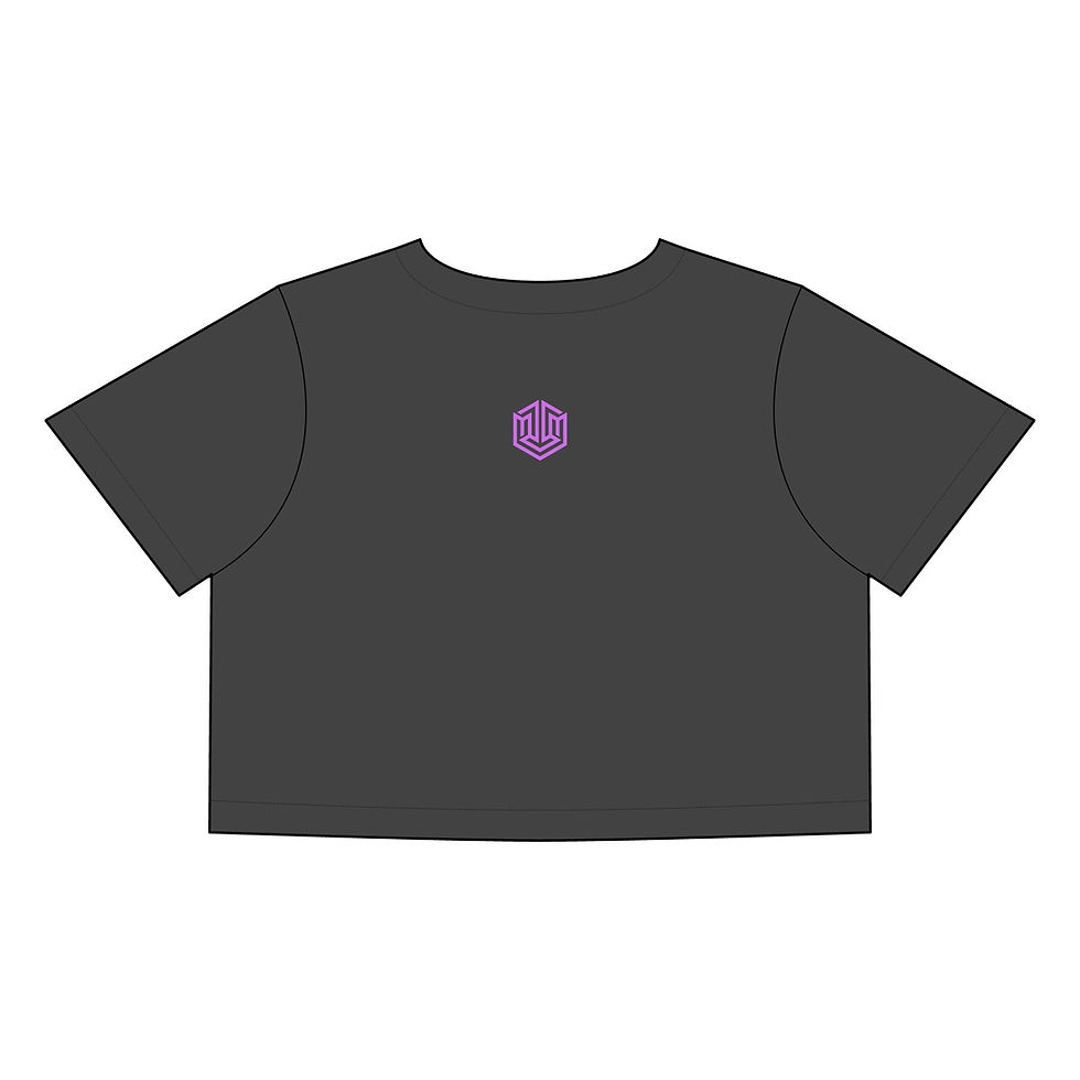 Thumbnail: Women's Heavy Faded Crop Tee - Purple Lifting Essentials