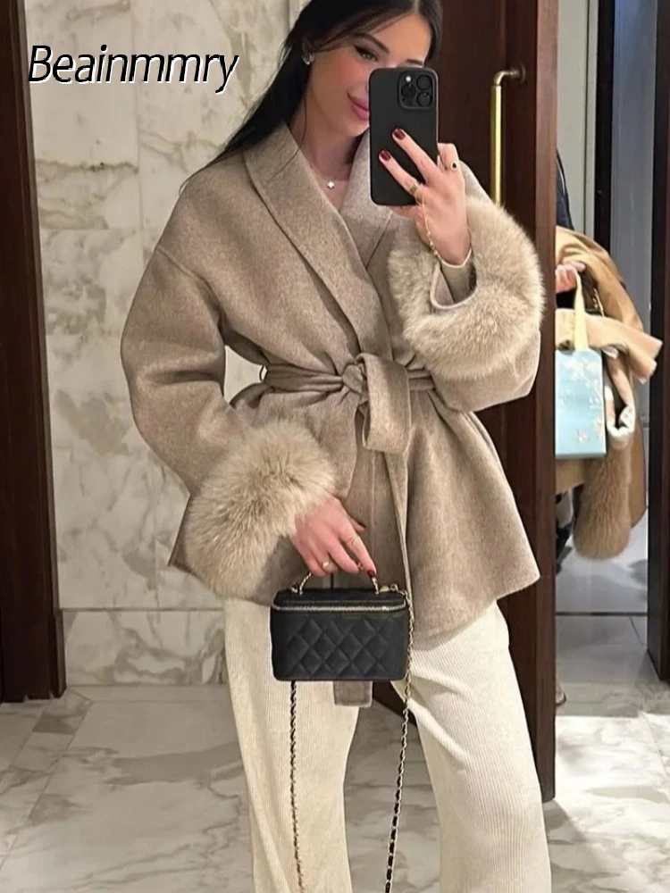 Luxe Fur Trim Woolen Coat
