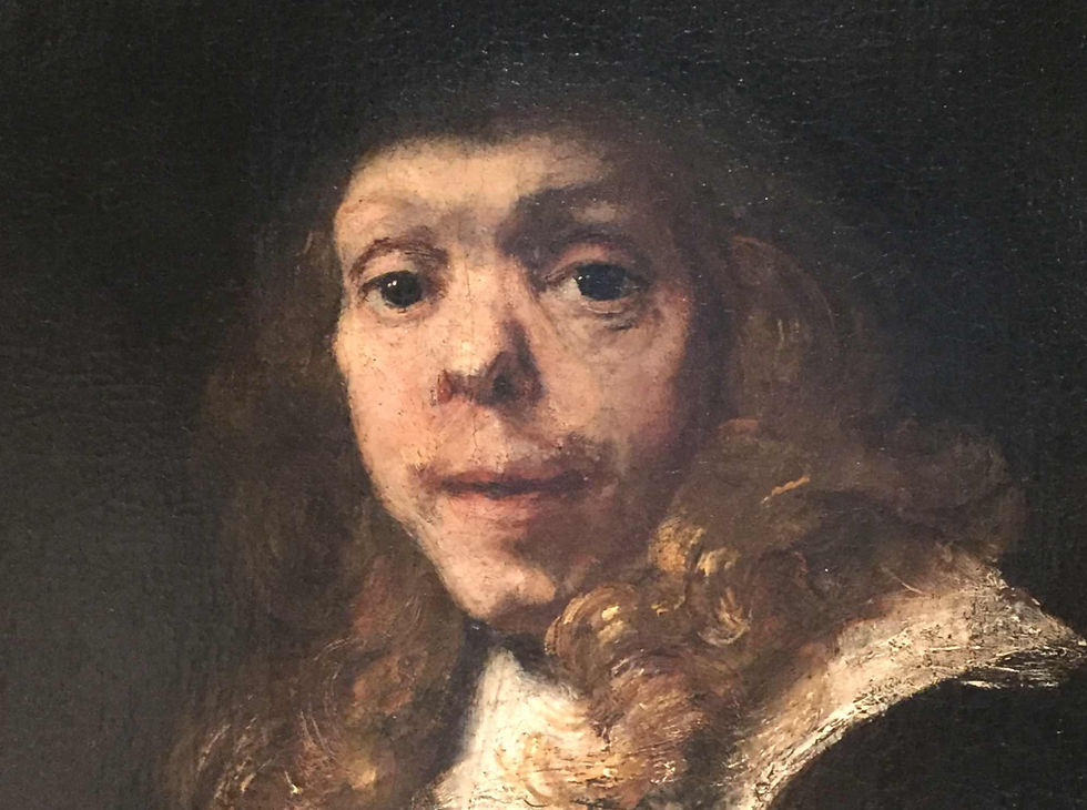 Detail from Gerard de Lairesse, 1665-7, Rembrandt Van Rijn, (Metropolitan Museum of Art)