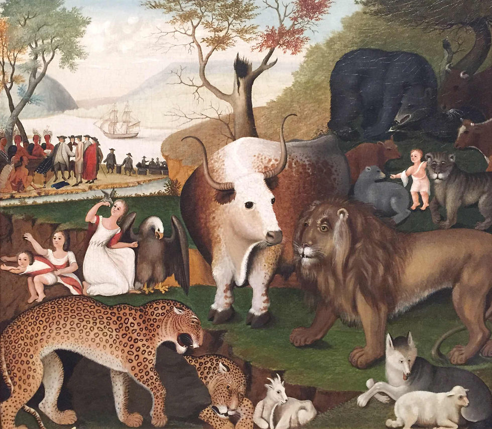Edward Hicks, The Peaceable Kingdom, ca. 1833-1834, Brooklyn Museum