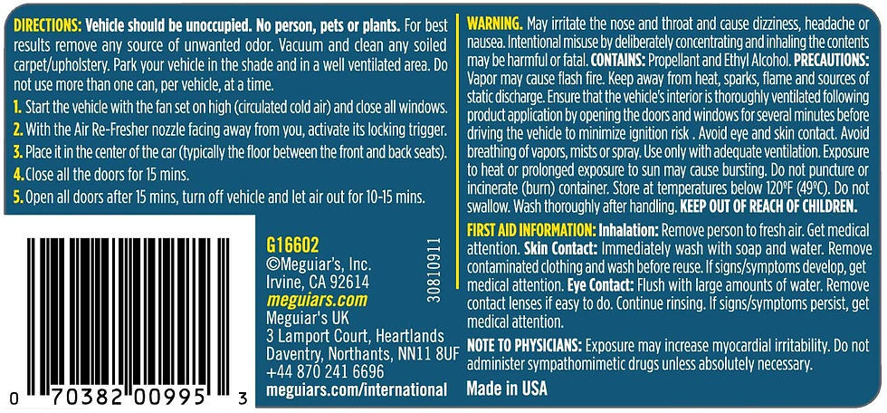 Thumbnail: MEGUIAR AIR RE FRESHER