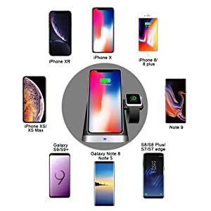 Thumbnail: UltraProlink UM1006 Vylis Dock 10W 3-in-1 Fast Wireless Charging Dock for Apple (Black) CARNSTYLE.IN