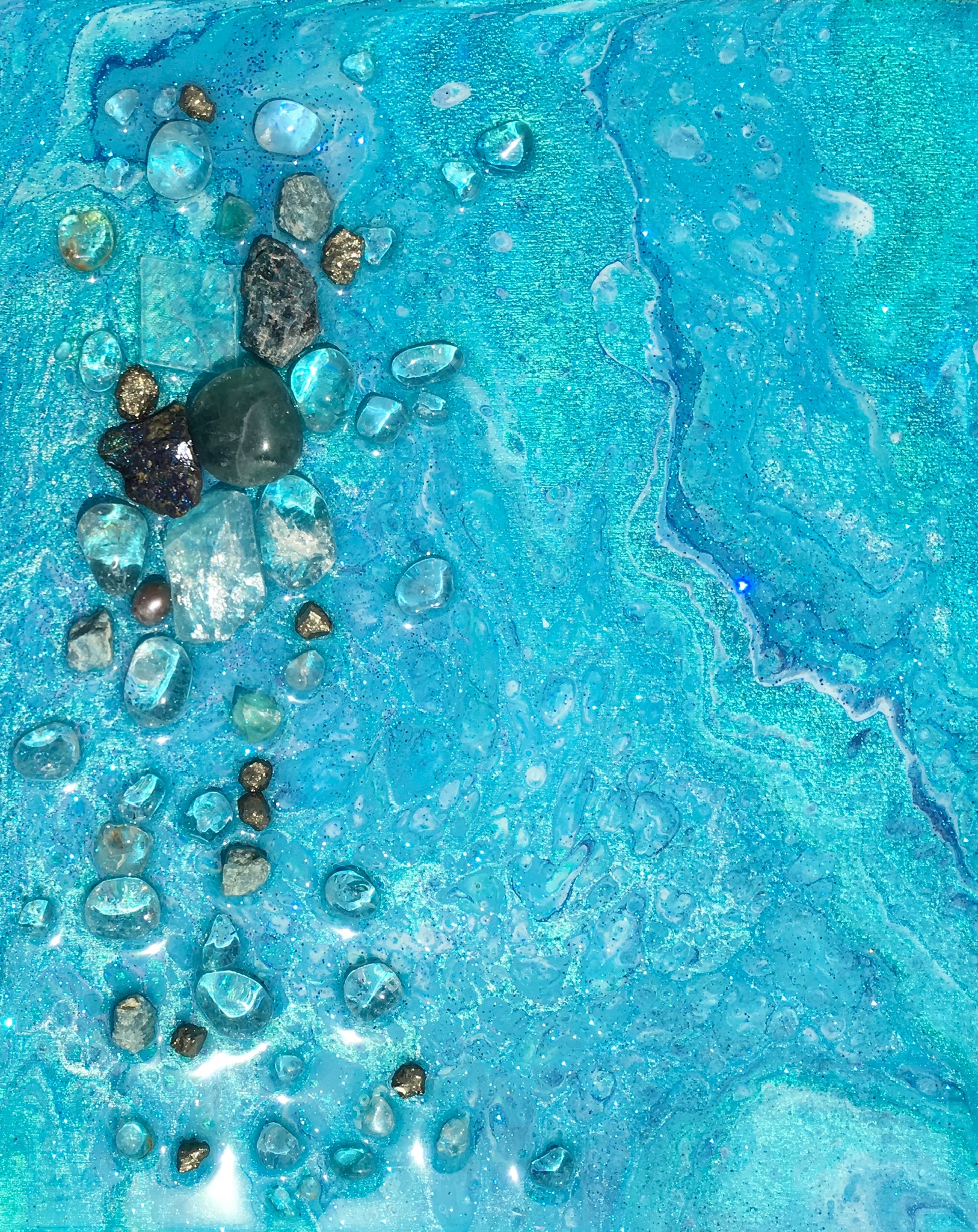 Turquoise and Crystal VII