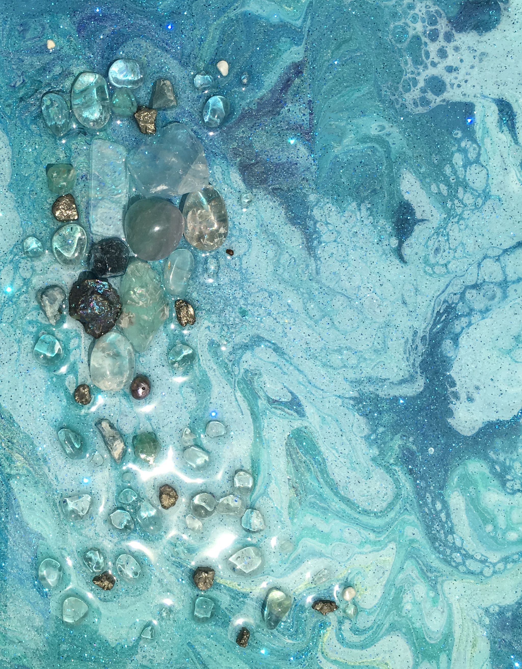Turquoise and Crystal VI