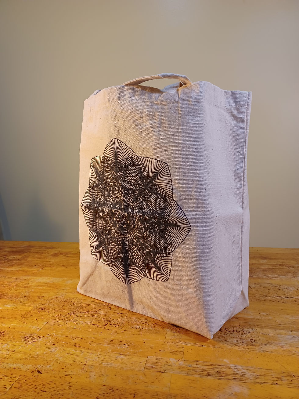 Thumbnail: Zen Snowflake Flower - Cotton Tote