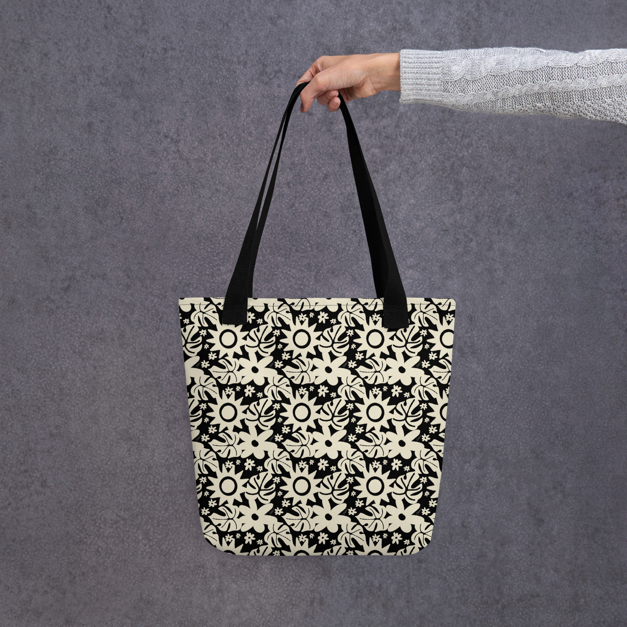 Sun in Black Tote Bag