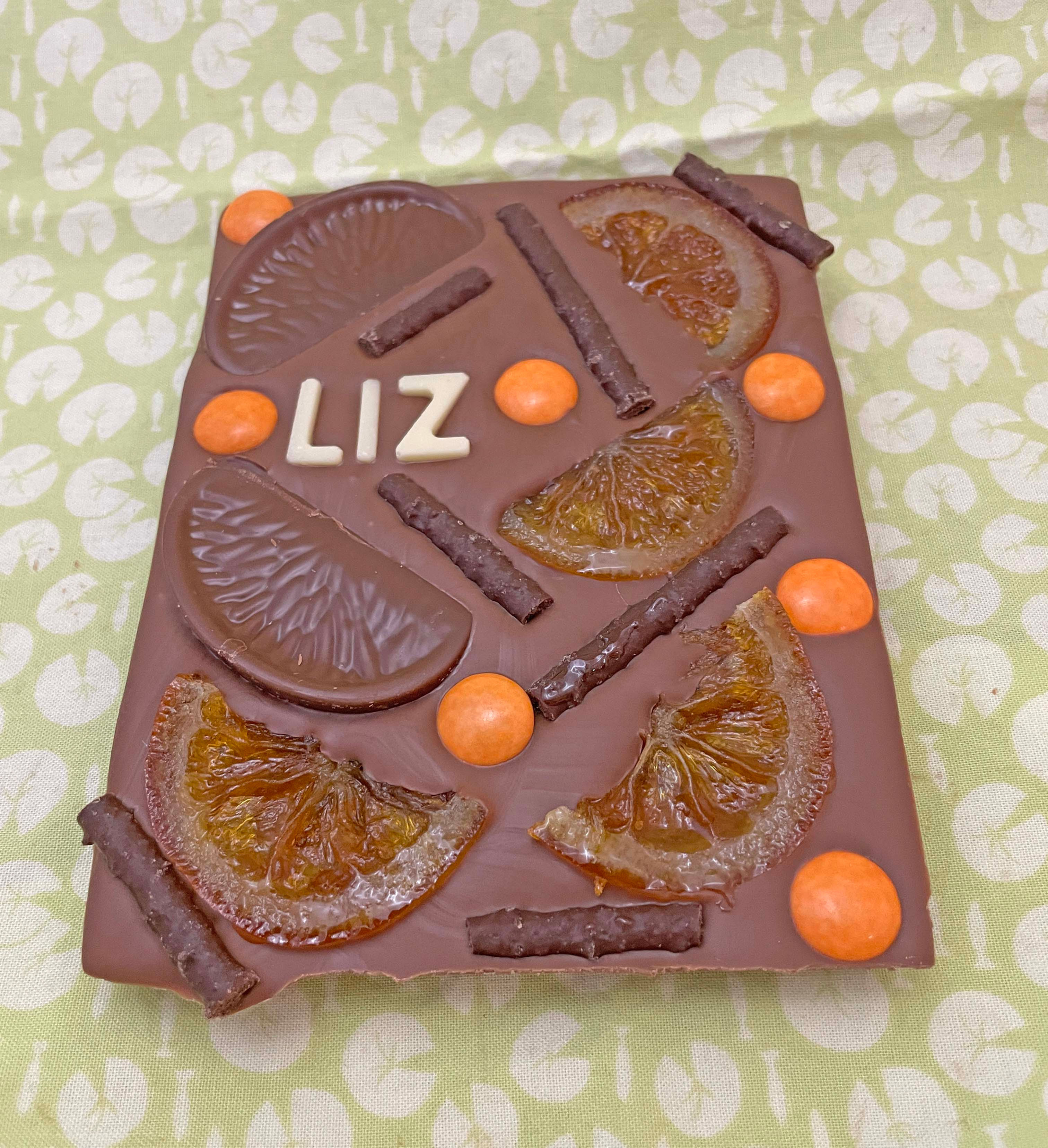 Large Personalised Orange Slab
