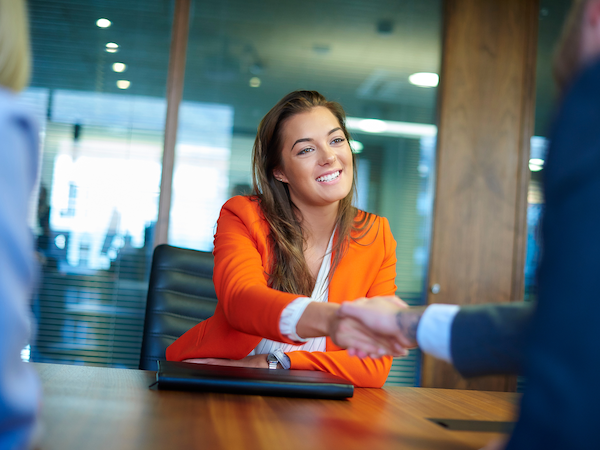 Woman interview in events