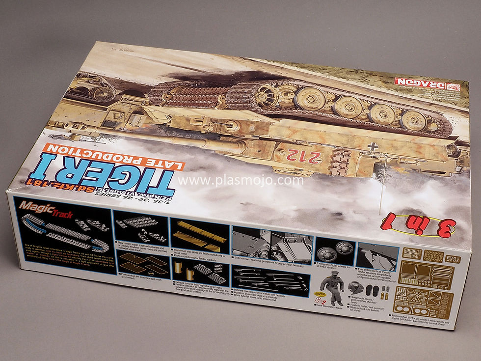 Thumbnail: Dragon 1/35 Pz.Kpfw.VI Ausf.E Sd.Kfz.181 Tiger I Late Production 3-in-1 (#6253)