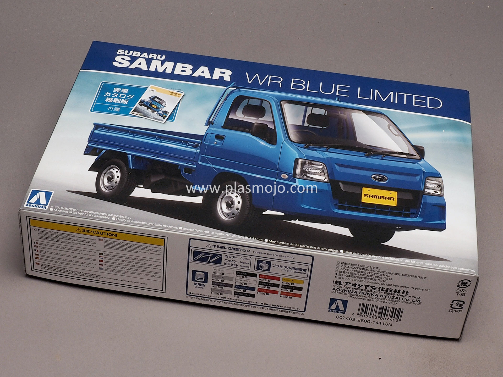 Aoshima 1/24 Subaru Sambar WR Blue Limited (#007402)