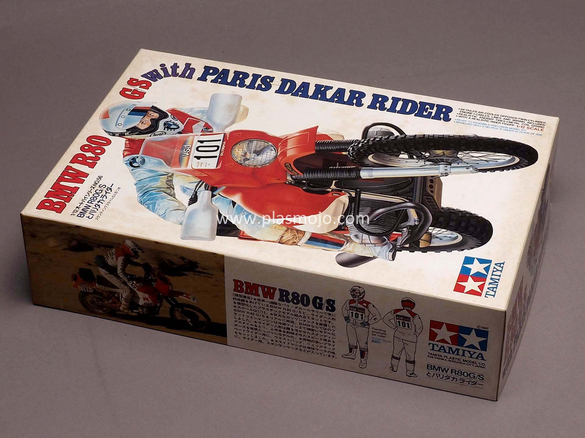 Tamiya 1/12 BMW R80 G/S with Paris Dakar Rider (#1456)