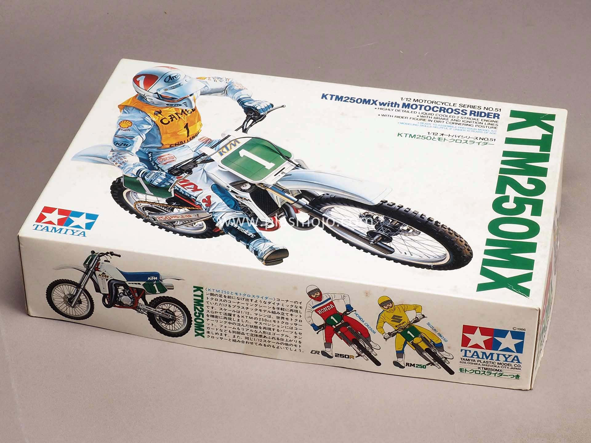 Tamiya 1/12 KTM250MX with Motocross Rider (#1451)