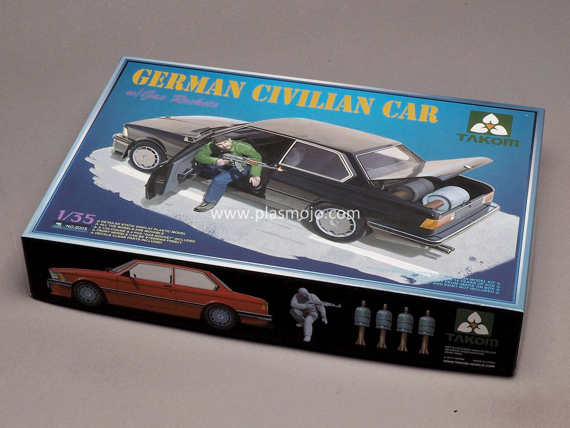 Takom 1/35 German Civilian Car w/Gas Rockets (#2005)