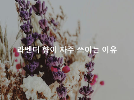 라벤더 향이 자주 쓰이는 이유