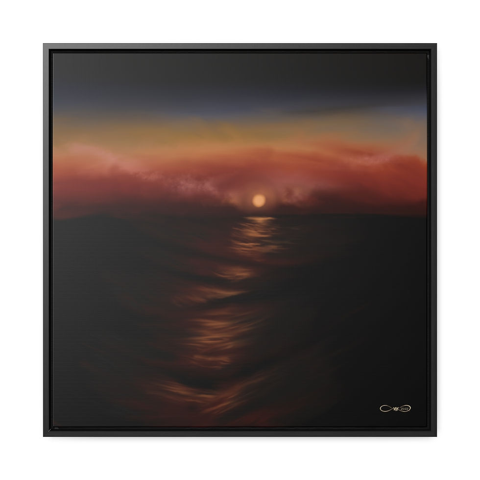 Thumbnail: Dark Moonset - Gallery Canvas Wraps  (Mid-grade frame)