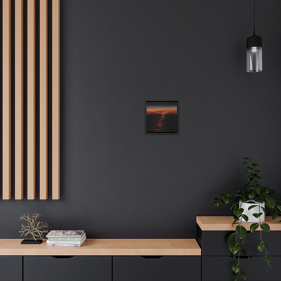 Thumbnail: Dark Moonset - Gallery Canvas Wraps  (Mid-grade frame)