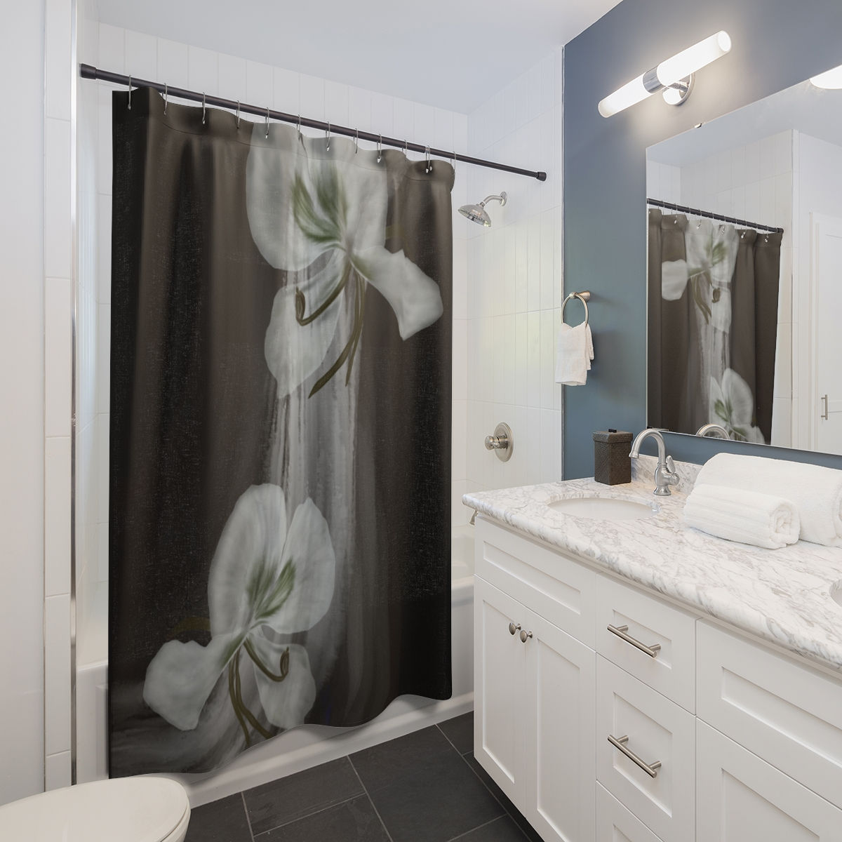 Ele ‘ele awapuhi Shower Curtains