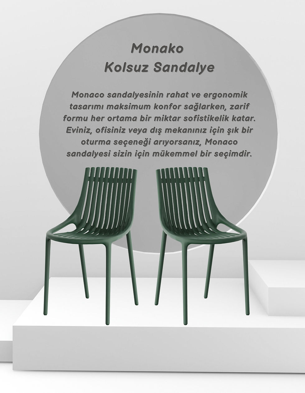 Küçük resim: MONAKO KOLSUZ  LÜX CAFE &  RESTAURANT  SANDALYESİ 2 Li Set