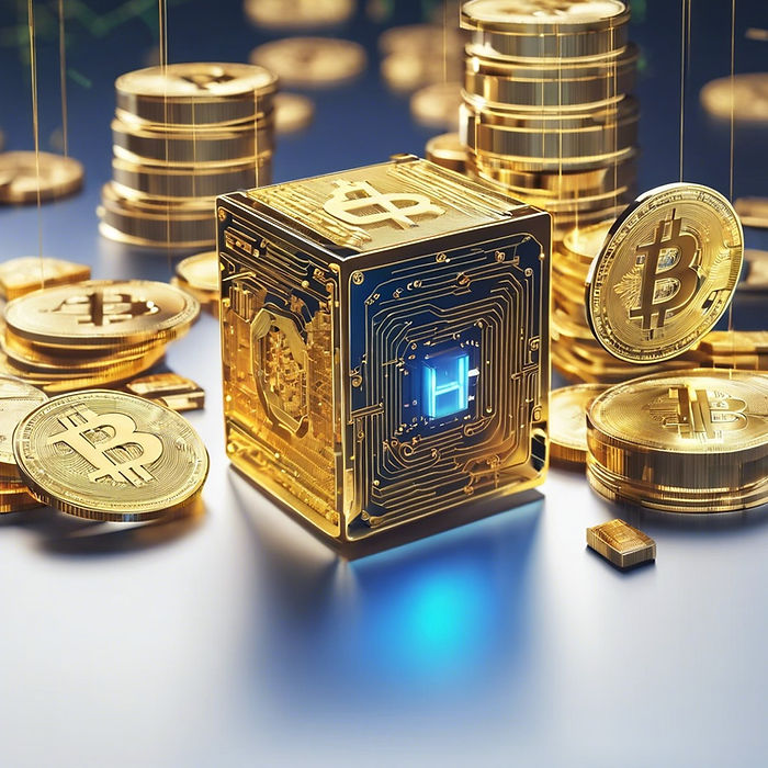 blockchain ai and crypto blue with specs of gold .jpg