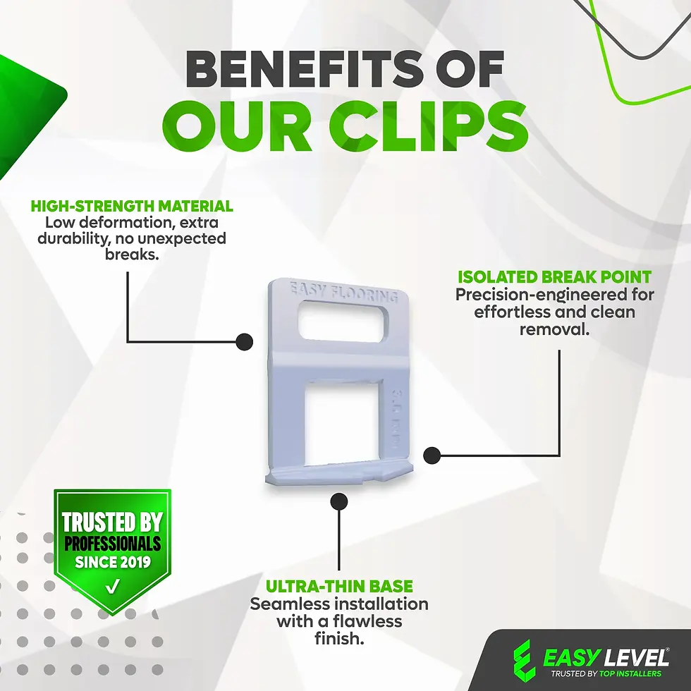 Beneficios EASY LEVEL – instalación rápida y uniforme, ahorra tiempo y mejora resultados en proyectos de cerámica y mármol