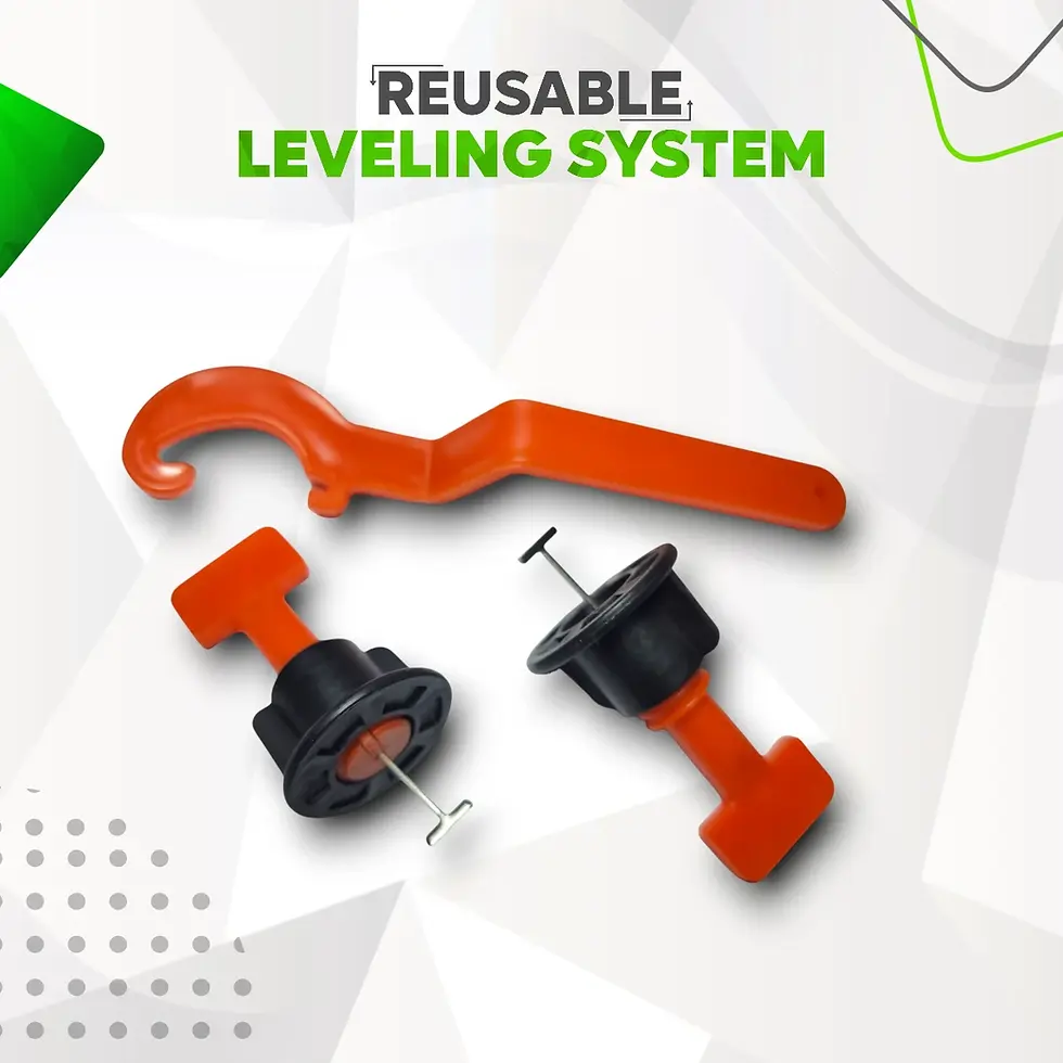 “EASY LEVEL Tile Leveling System – 4 package options, clips and spacers for marble, travertine, and ceramic