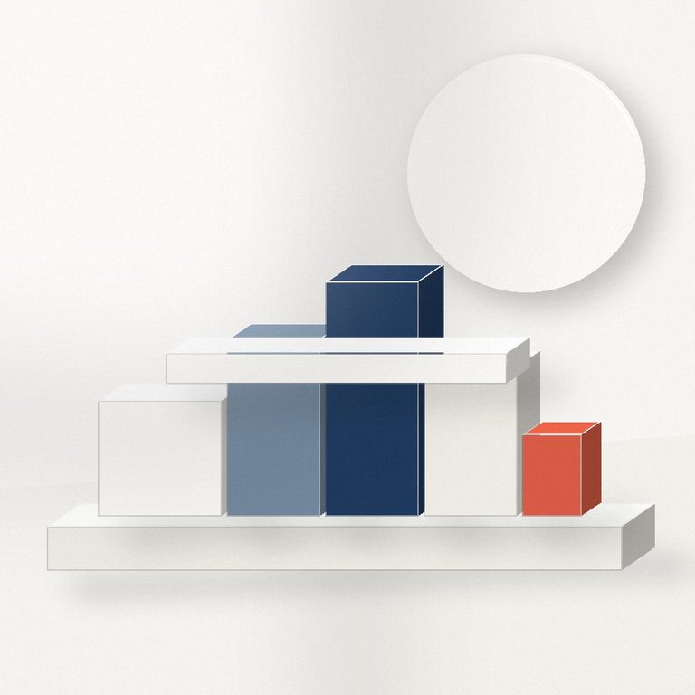 Layered abstract architectural forms representing focused investment in strategic accounts and complex deals.