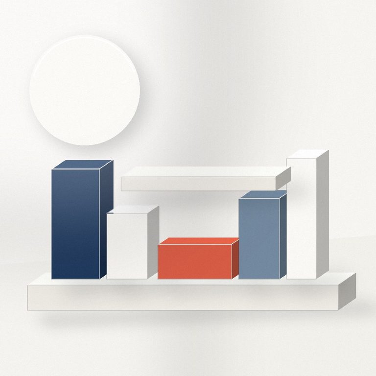 Abstract architectural forms connected across a shared space, representing clear communication and stakeholder influence.